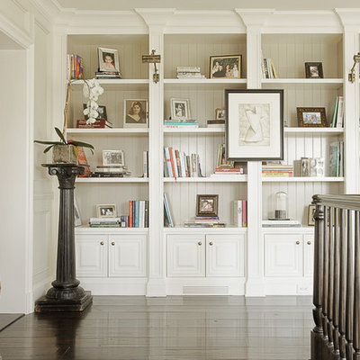 Hallway - traditional hallway idea in Los Angeles with white walls