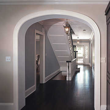 Transitional Front Hallway & Staircase