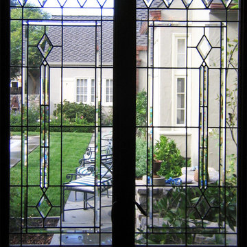 Tudor-Style Patio Hallway Window - Style Guide - Beveled Glass