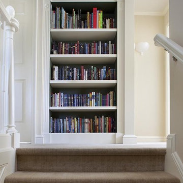Upstairs built-in bookcase