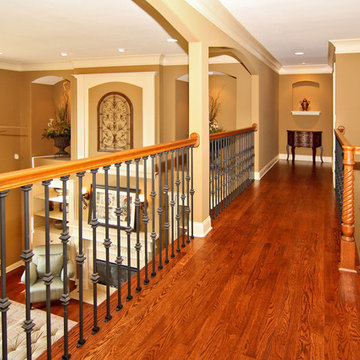 Upstairs Hallway with Wrought Iron Spindles