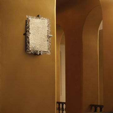 Veneto Luce Clips Rectangle Wall Sconce in Hallway
