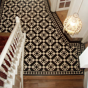 Victorian Geometric Floor Tiles in Hallway