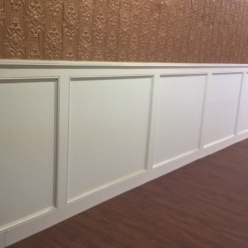 Wainscotting, with Copper wall covering
