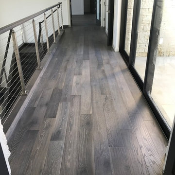 West Shore Custom Home Hardwood Flooring & Cable System-Staircase