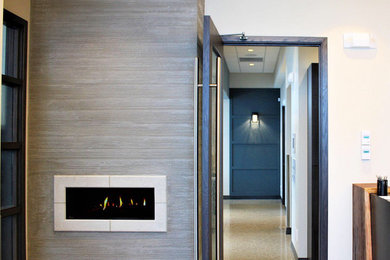Example of a transitional hallway design in Other