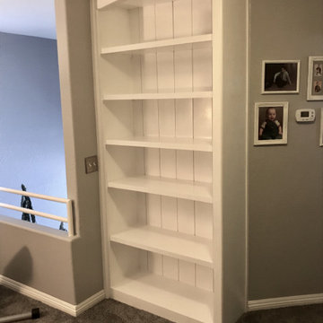 White Built-in Bookcase