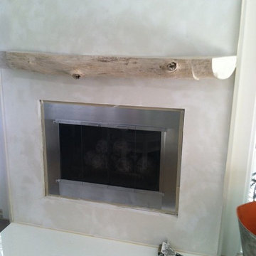 White Venetian Plaster Fireplace, 2014