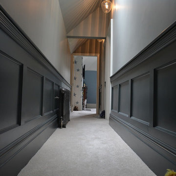 Wood paneled hallway, stairs and landing - Swinton, Manchester (1)
