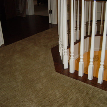 Wool pile strie fitted runner in Octagonal Hall