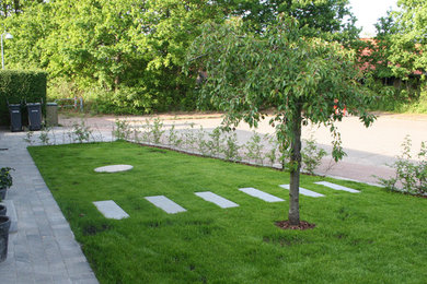 Exempel på en minimalistisk trädgård