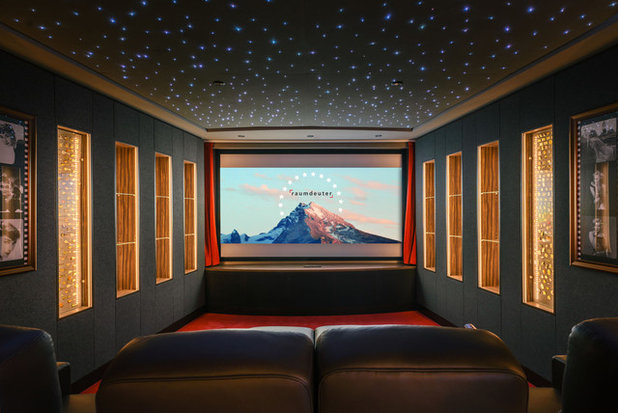 Contemporary Home Theater by raumdeuter