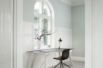 This is an example of a scandi home office in Copenhagen.