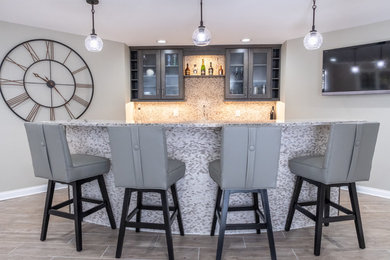 Inspiration for a home bar remodel in Indianapolis