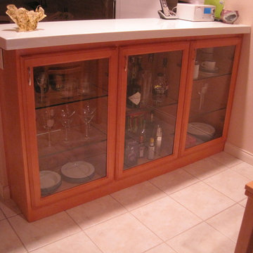 Adding display cabinets in kitchen/dining area