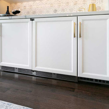 White Paneled Wine and Beverage Refrigerators