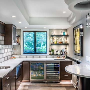 An Exquisite Wet Bar and Wine Area in Sauk Creek neighborhood, Madison WI