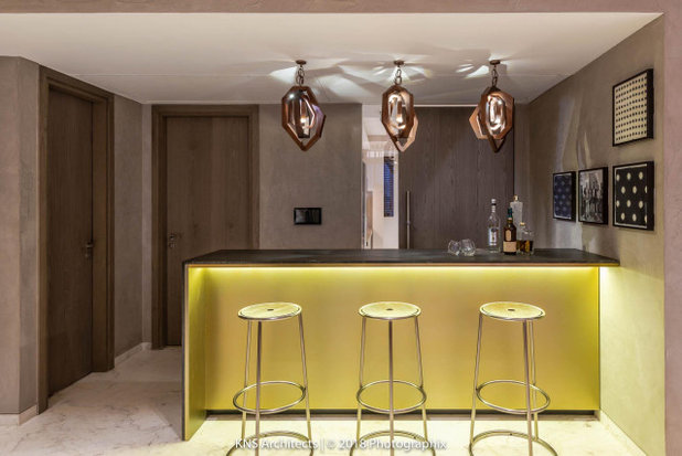 Contemporary Home Bar by KNS Architects