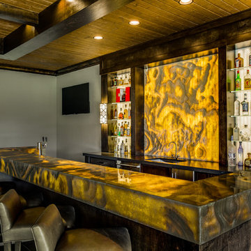 Backlit Onyx Nuvolato Bar