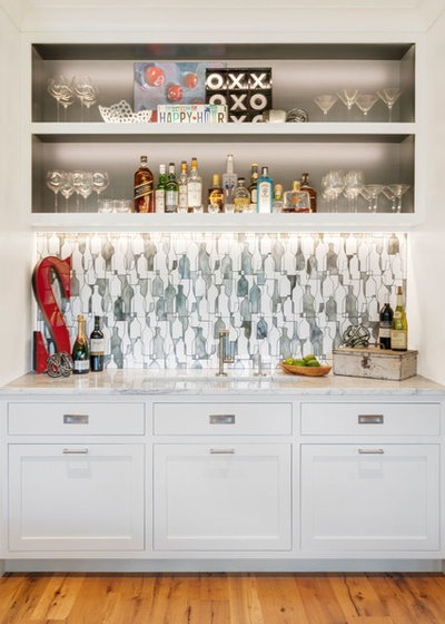Transitional Home Bar by Manorbrook Homes