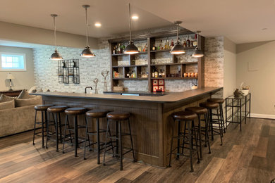 Inspiration for a timeless home bar remodel in DC Metro