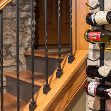 Basement Stairs & Wine Rack