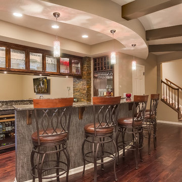 Basement Wet Bar and Stairs