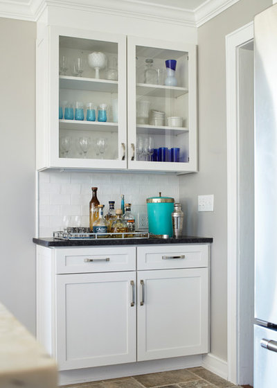 Transitional Home Bar by Jules Duffy Designs