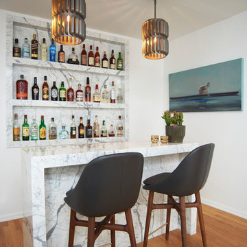Beach-y Bachelor Living Room + Bar