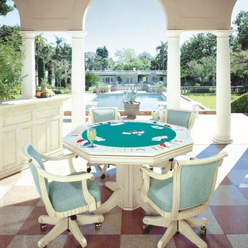 Bellagio Chairs, Nomad Poker/Dining Table, Huntington Bar