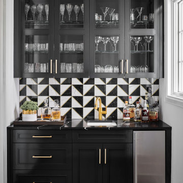 Black Cabinets and White Spaces in Alamo Heights