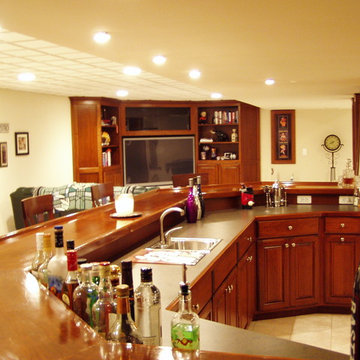 Cherry Bar and Cabinets