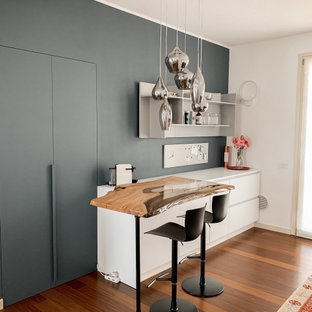 Idee per un angolo bar contemporaneo di medie dimensioni