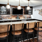 Corian Riverbed Bar Top with Tapper - Traditional - Home Bar - Chicago ...