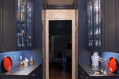 Example of a classic home bar design in Portland Maine