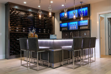 Inspiration for a contemporary home bar remodel in Columbus