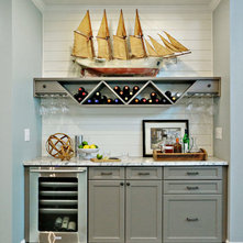 Transitional Home Bar by Ross Design Inc.