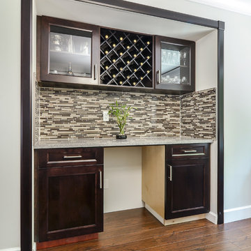Contemporary home bar with shaker style cabinets Vancouver