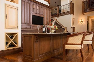 Example of a home bar design in New York