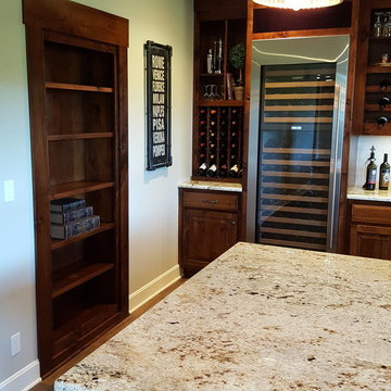 Custom Cabinetry for Basement Finish with Wine Storage - Stillwell, KS