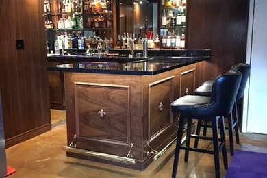 Elegant home bar photo in Houston
