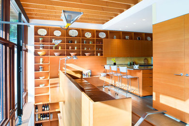 Example of a minimalist home bar design in Toronto