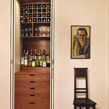 Contemporary Home Bar Eclectic Hall