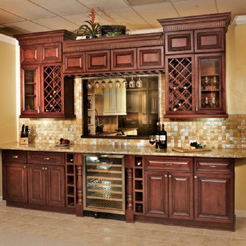 Elegant Cherry Rope Home Bar