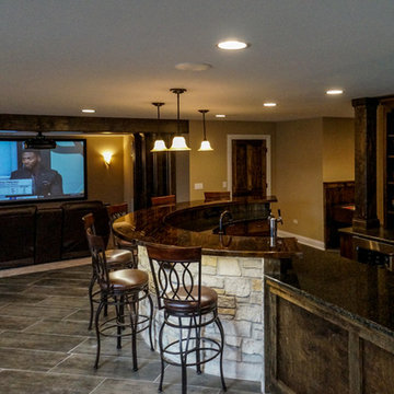 Finished Luxury Basement In Naperville