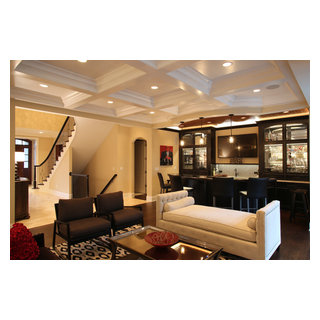 French Country Custom Home Traditional Home Bar Milwaukee