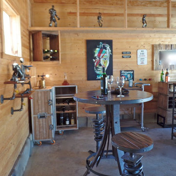 Garage Transformed into a Man Cave