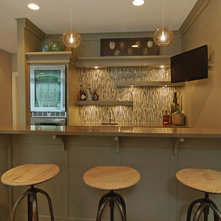 Transitional Home Bar by Great Neighborhood Homes