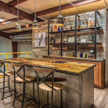 75 Industrial Home Bar Ideas You Ll, Industrial Style Bar Shelves Designs Uk
