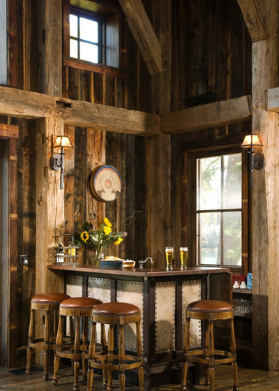 Rustic Home Bar by RMT Architects
